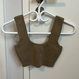Revamped Knit Cropped Tank Top (Size S)